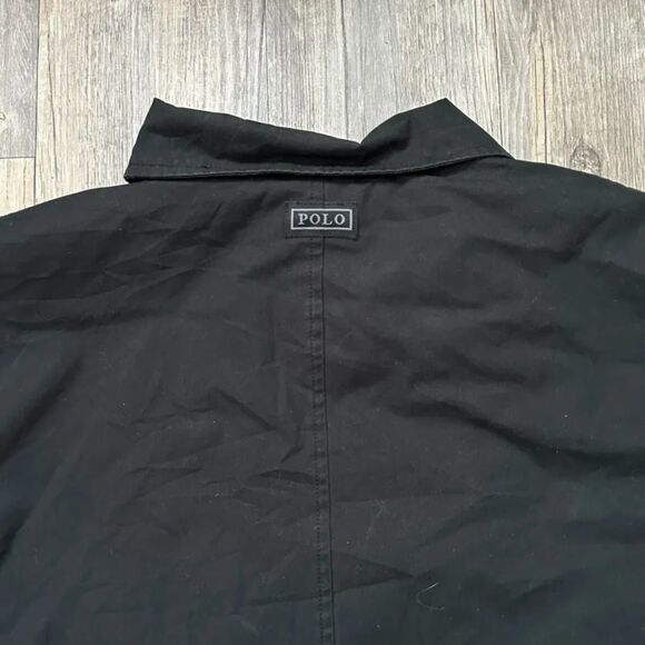 Vintage Polo Ralph Lauren Black Overcoat Size XL - Picture 5 of 5